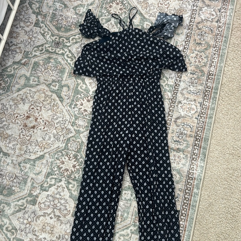 Black Patterned Romper